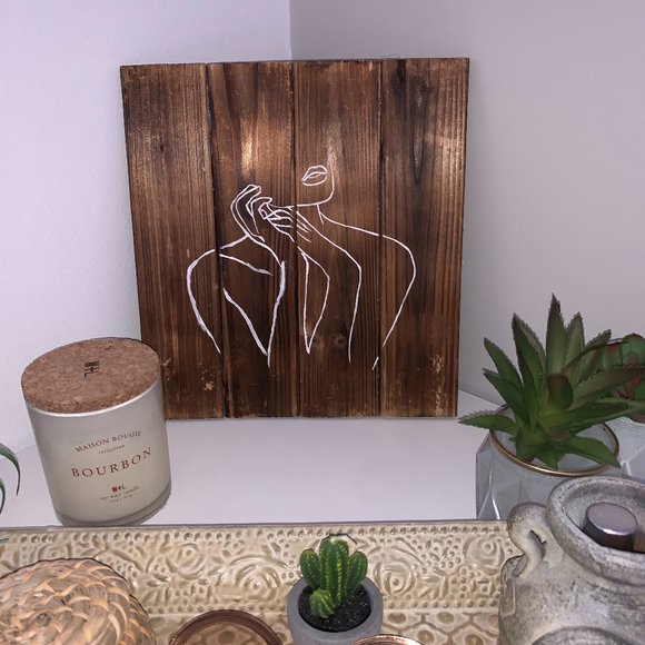 Wooden Line Painting Handmade - Picture 2 of 4